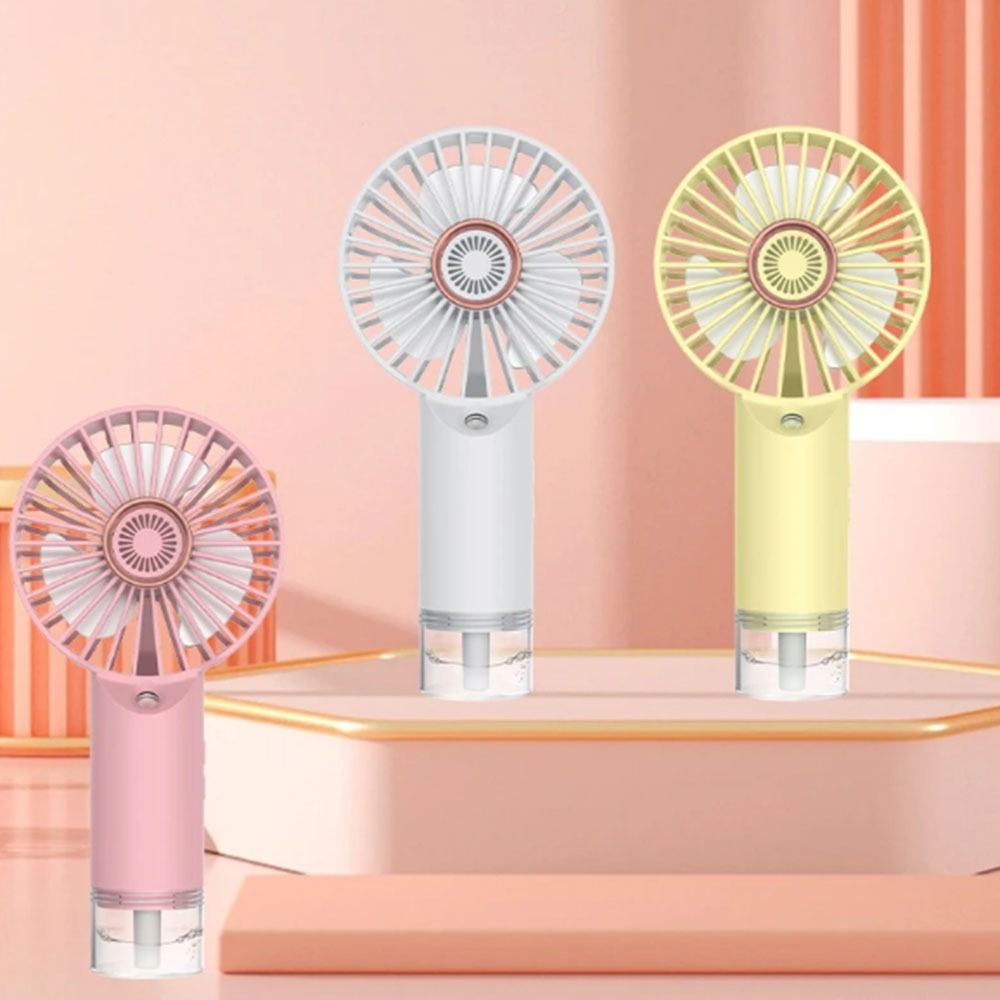 Soft Airflow Rechargeable Handheld Spray Fan Strong Wind Multifunctional Water Spray Mist Fan Low Noise Portable Handheld Misting Fan Outdoor Travel