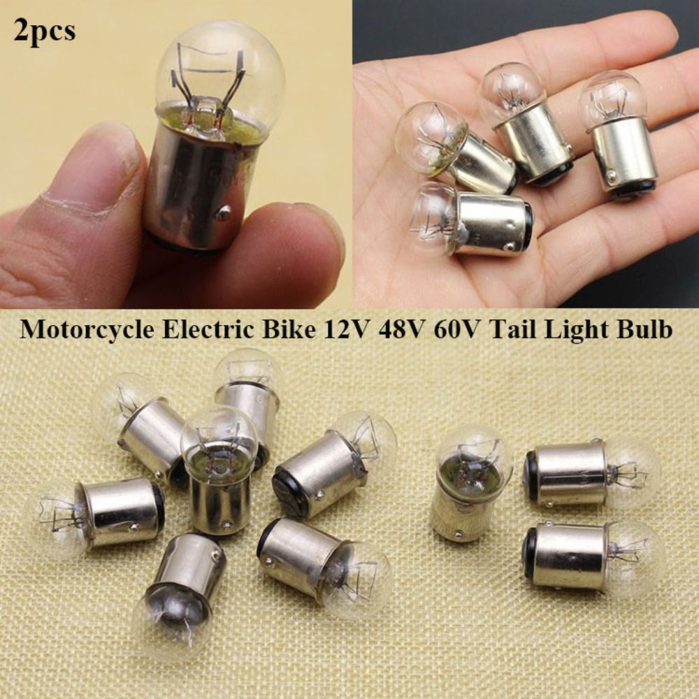 2pcs New 12V 48V 60V Motorcycle Bulb 2Styles Electric Bike Bulb Rear Tail Light Electric Bike Accessories