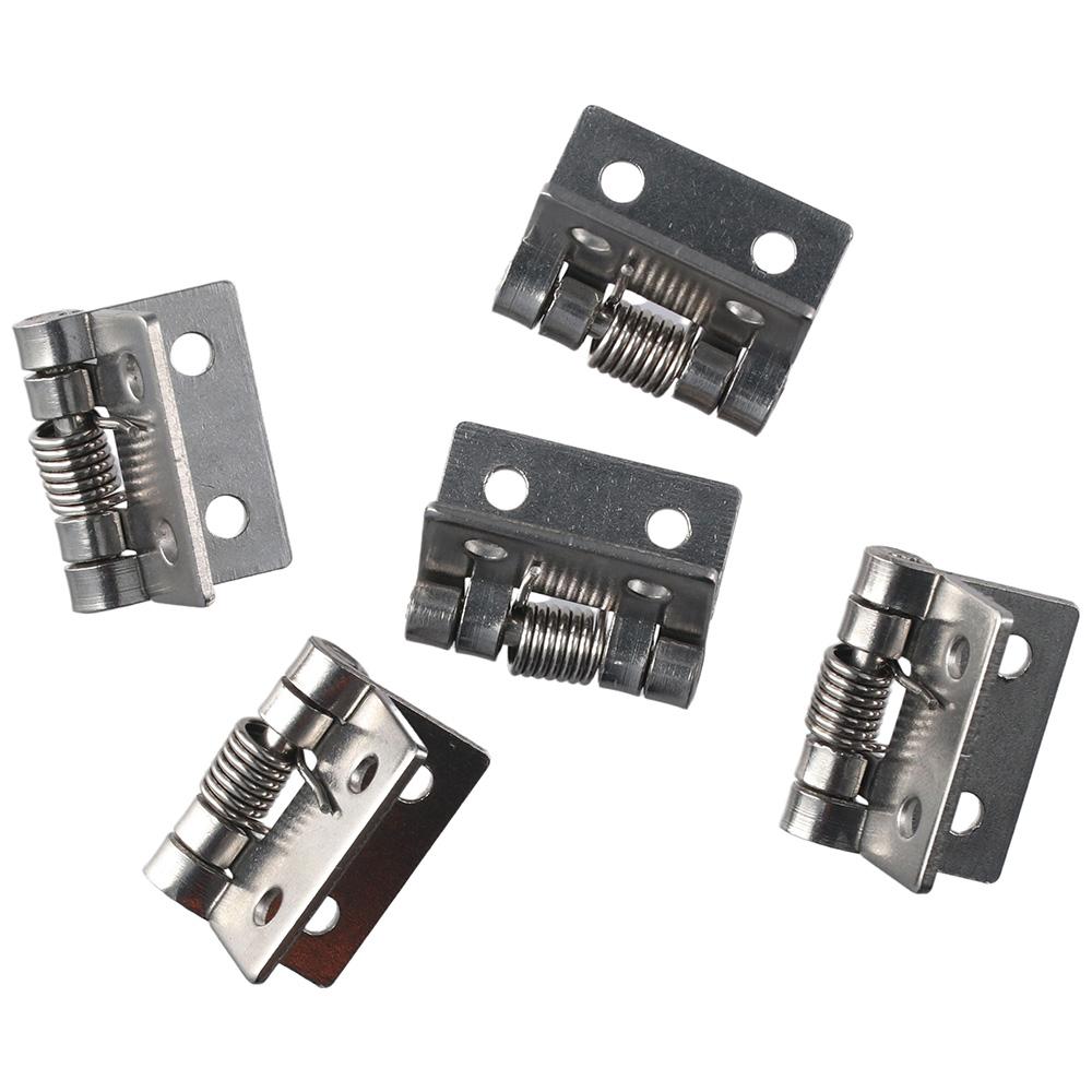Adjustable 0.98" Spring Hinge Stainless Steel with Screws Loaded Hinges Brushed Hinges for Door Cabinet Small Box