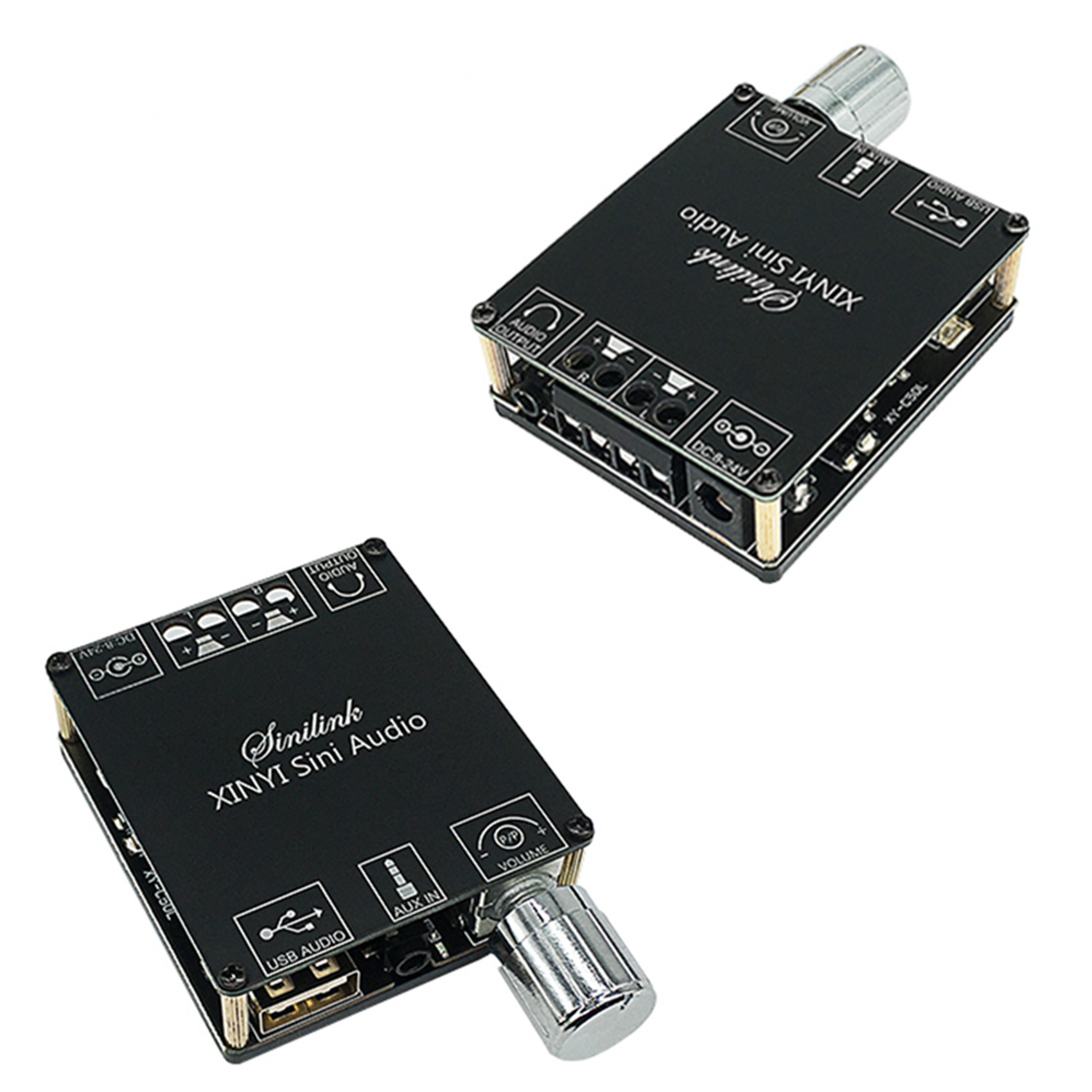 fasdaga 2X XY-C50L MINI Bluetooth 5.0 Wireless Audio Digital Power Amplifier Stereo Board 50Wx2 Amplificador 3.5MM USB