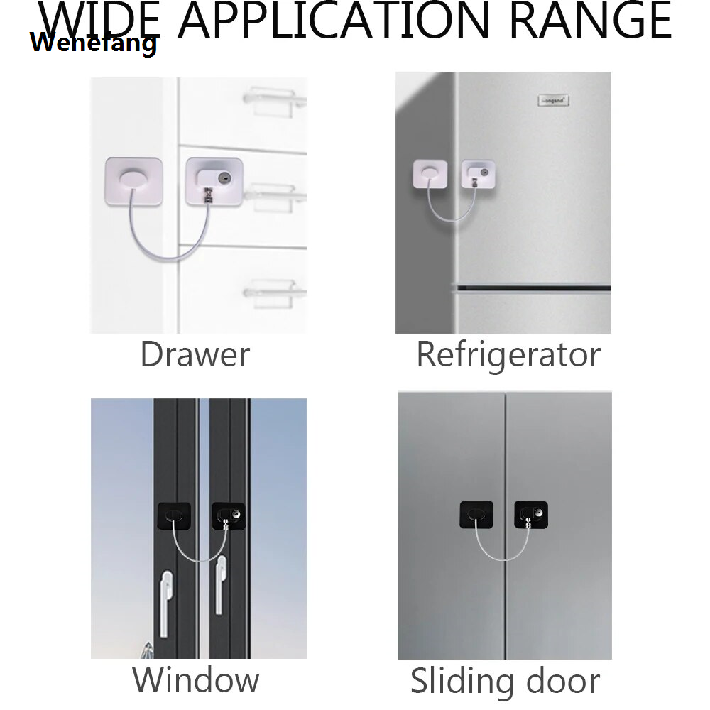 Wenefang Baby Safety Lockers Home Window limiter Children Security Protection Products Baby Door Lock Lockers Drawer Password Locks