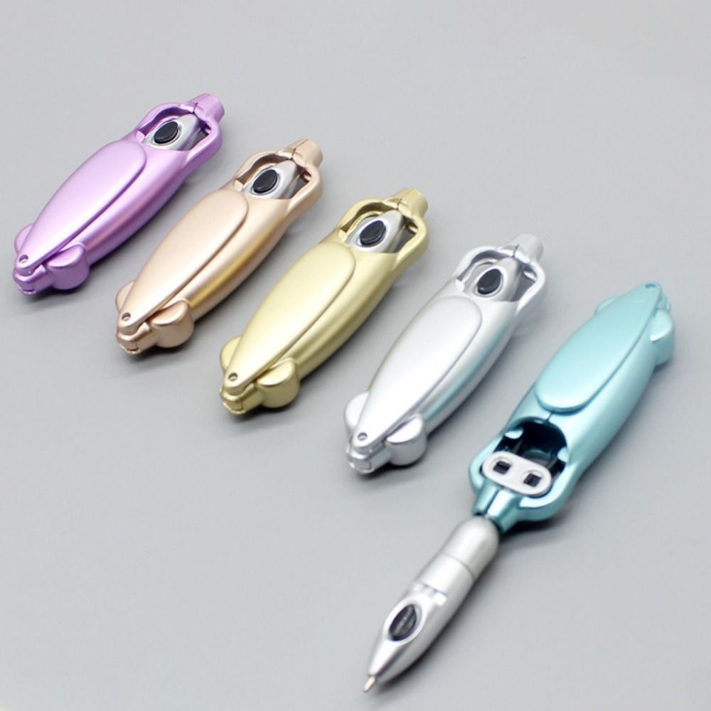 Funny ABS Students Robotic Pen Squid Appearance Push Type Robotic Ballpoint Transformation Fidget Toys Foldable Writing Pen Children Party Gifts