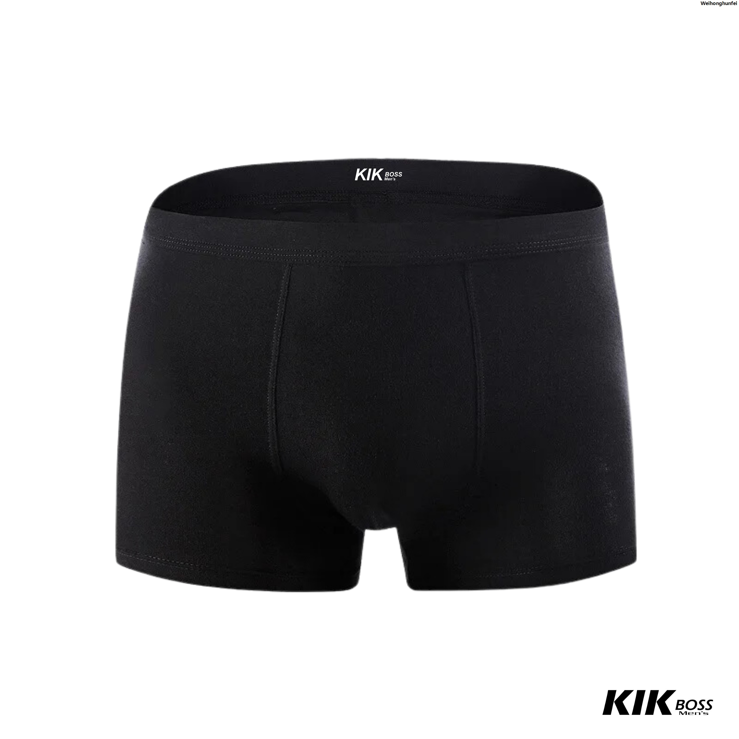 WeihonghunfeiBargain price KIK BOSS Men's Boxer - Black Soft Cotton, Breathable Comfort Men's Boxer Trunk