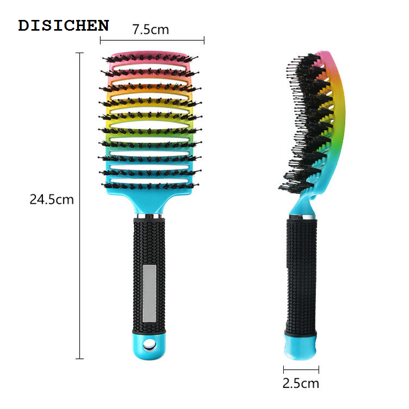 DISICHEN Profesional 1pcs Detangling Hair Brush Bristle Nylon Comb Original Magic Demelant Massage Hair Brush for Salon Hairdressing Styling Tools