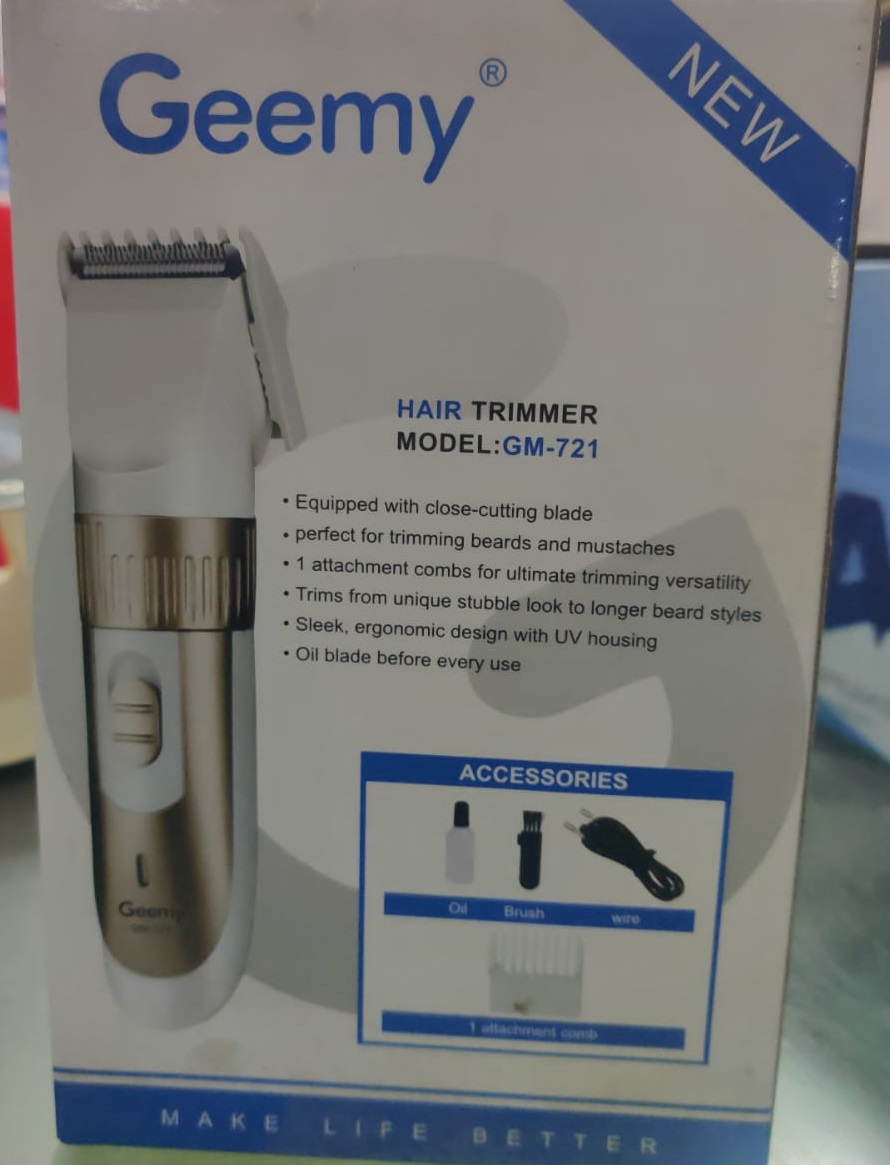 Geemy Gm - 721 Rechargeable Length Adjusting Hair And Beard Trimmer
