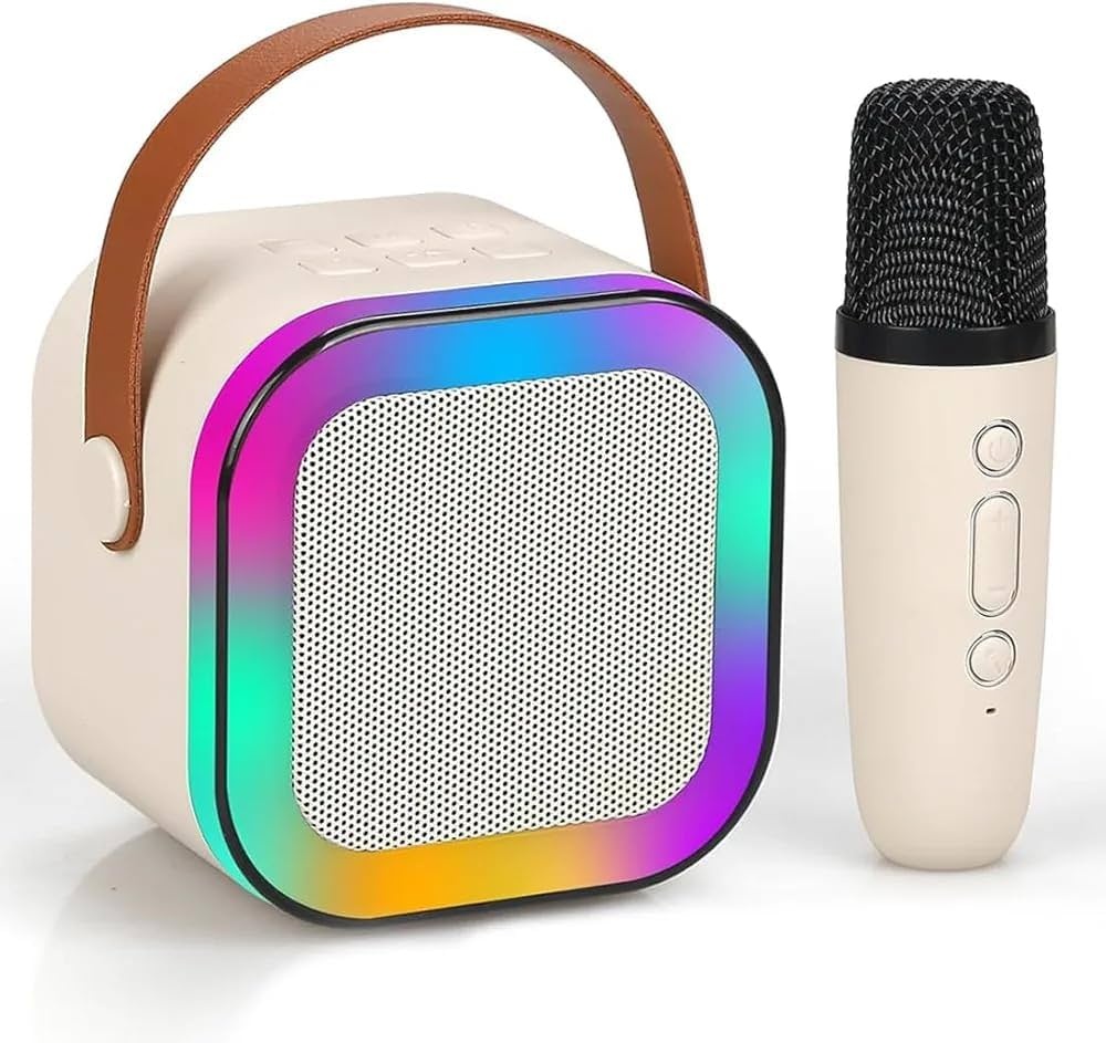 K12 Colorful Karaoke Sound System | Wireless Karaoke Speaker | Portable Bluetooth Speaker with 1 Mic | Best for Parties, Functions, Birthday | Suitable for Kids and Adults