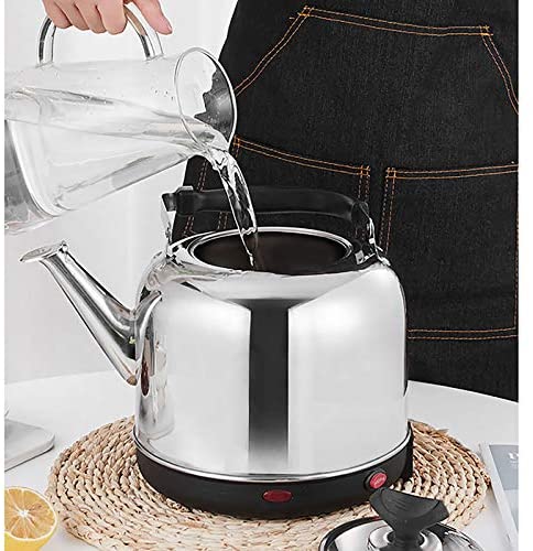 Electric Kettle BPA-Free Stainless Steel Ergonomic Single Handle Household Large Capacity Automatic Power Off Fast Boil Water Heat Preservation Teapot, 6L