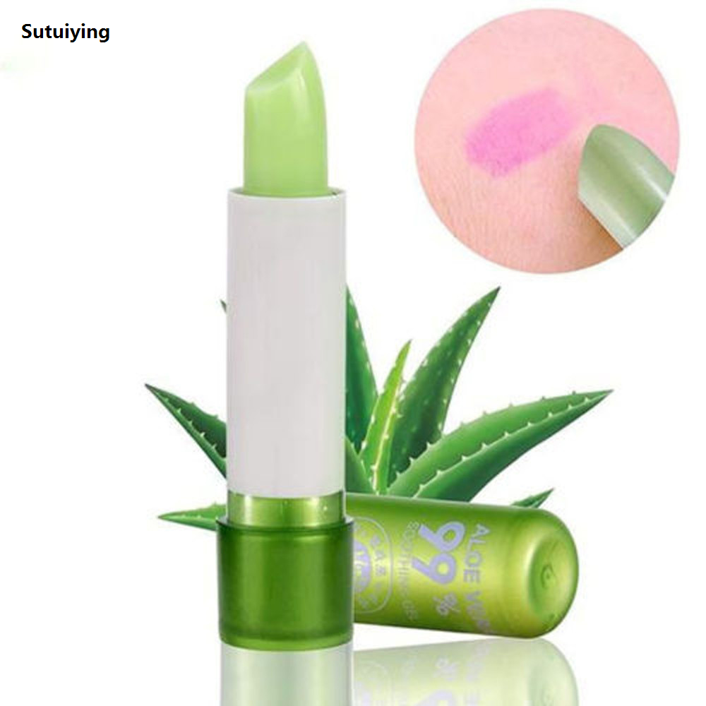 Sutuiying Aloe 1PCS Lipstick Lip Stick Moisturizing New Color Changing Long Lasting
