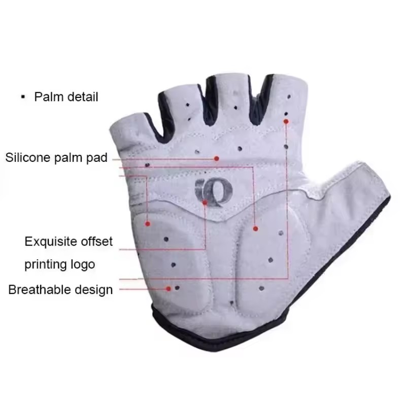 Left and right hand suitable for gloves bicycle shockproof bicycle road mountain bike pair 1 gel half-finger glove anti-slip sweat resistant,