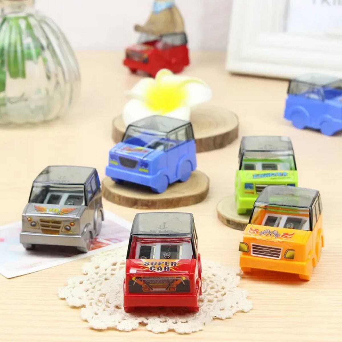 Cartoon Car Styling Pencil Sharpener Creative Stationery Pencil Sharpener 2 PCS
