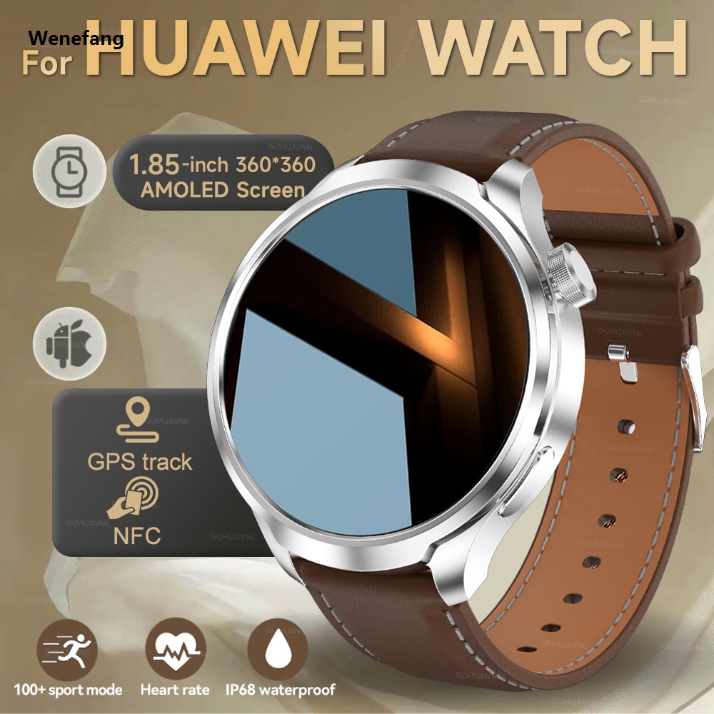 Wenefang 2025 New For HUAWEI High-end Sports Smart Bracelet Men GPS NFC 1.85 Luxury AMOLED Screen Compass Waterproof Bluetooth Call Smartwatches