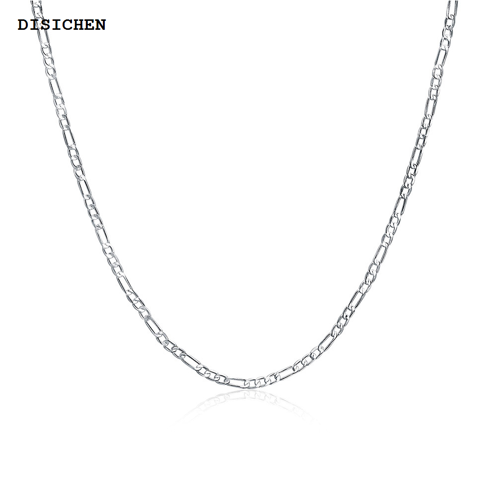 DISICHEN Original 925 Sterling Silver 16/18/20/22/24/26/28/30 Inch Chains Necklace For Women Men Luxury Designer Jewelry ALIZERO