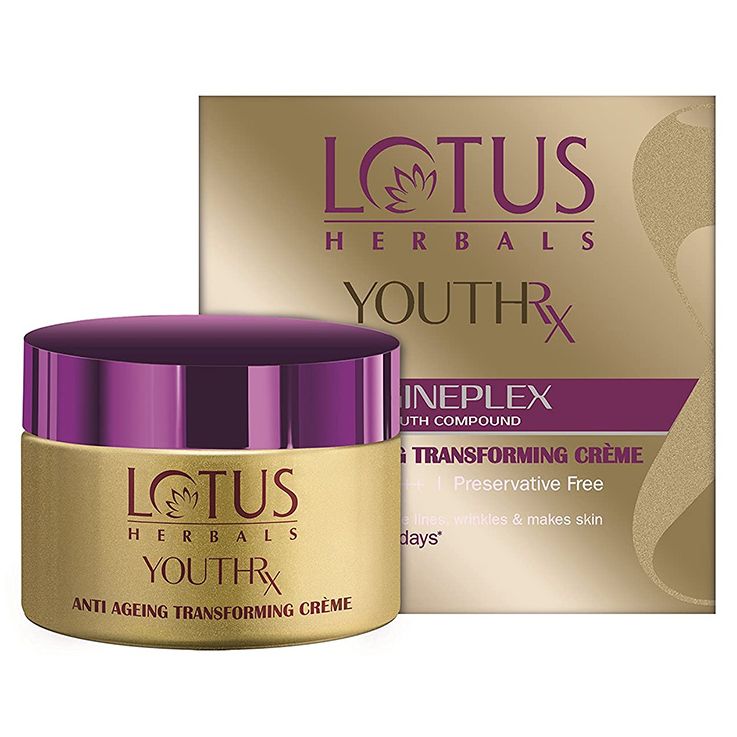Lotus Herbals YouthRx Anti Ageing Transforming Cream with SPF 25 for All Skin Types - 50 gm