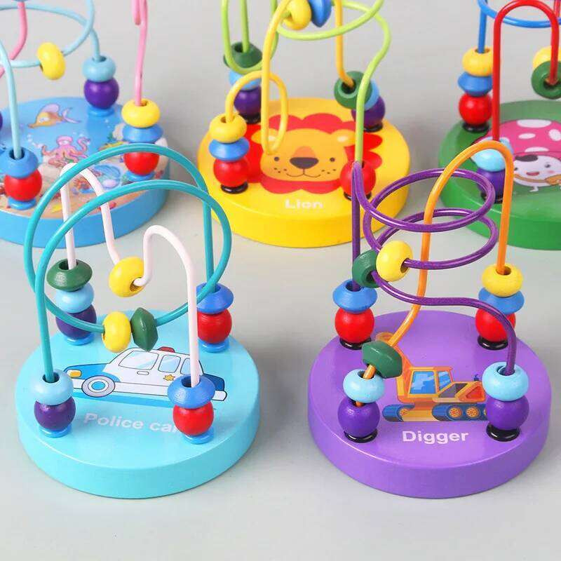 Montessori Baby Wooden Roller Coaster Bead Maze Abacus Math for Kids Children 1-3 Toddler Early Educational Games Toys