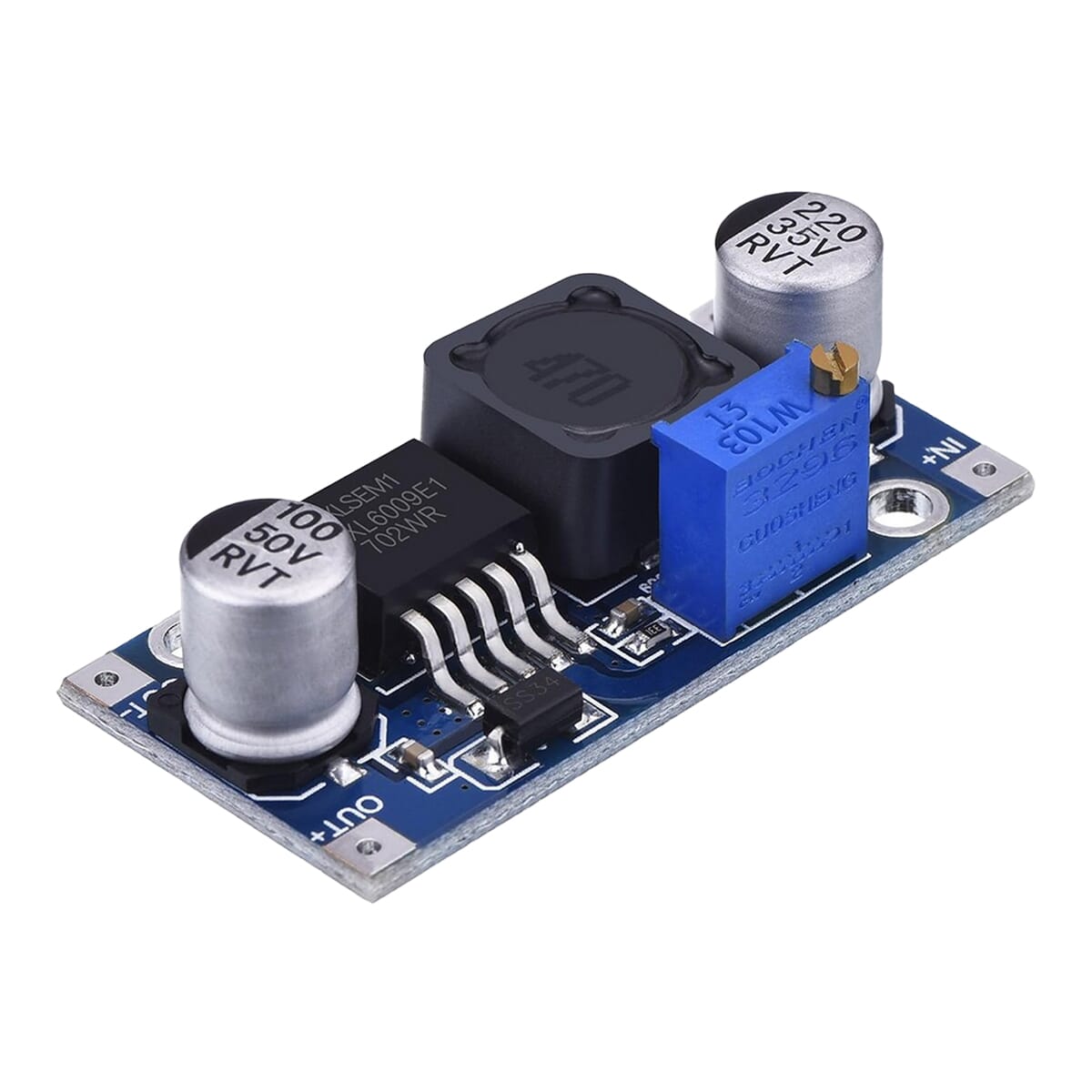 XL6009 Boost Module DC-DC 4A Adjustable Module DC3.0-30V to DC5-35V Output Voltage Power Converter Circuit Board Module 400KHz