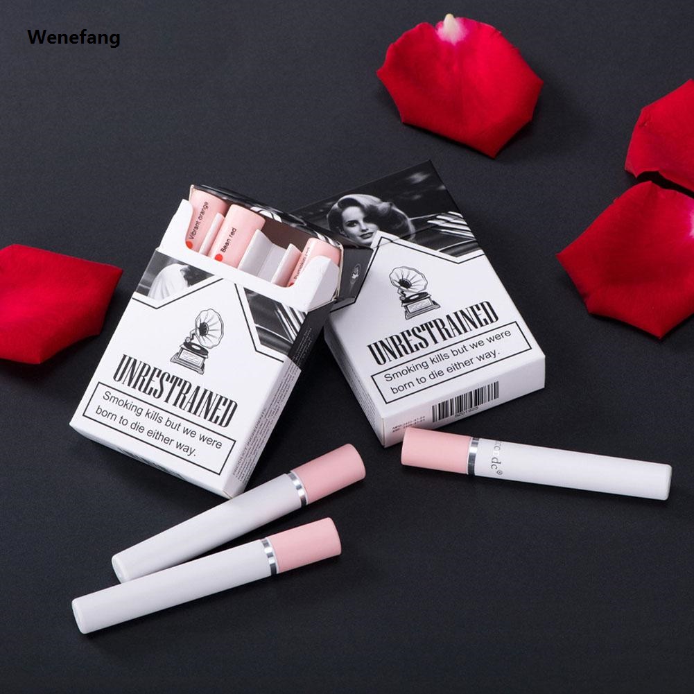 Wenefang 4 Colors Lana Del Rey Lipstick 4 Colors Matte Glossy Tube Luxury Lipstick 24 Hour Long Lasting Lip Tint Stain Set Women