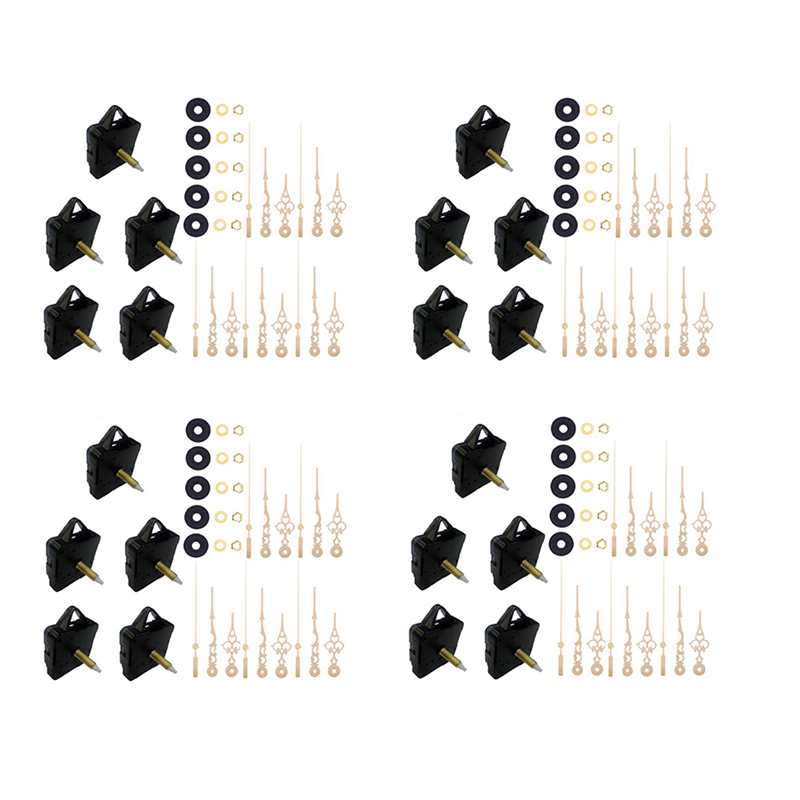 JAERBEE 20Pcs 31MM Long Shaft DIY Quartz Clock Movement Mechanism Motor Kit for Clock Repair Tool Parts DIY Replacement A