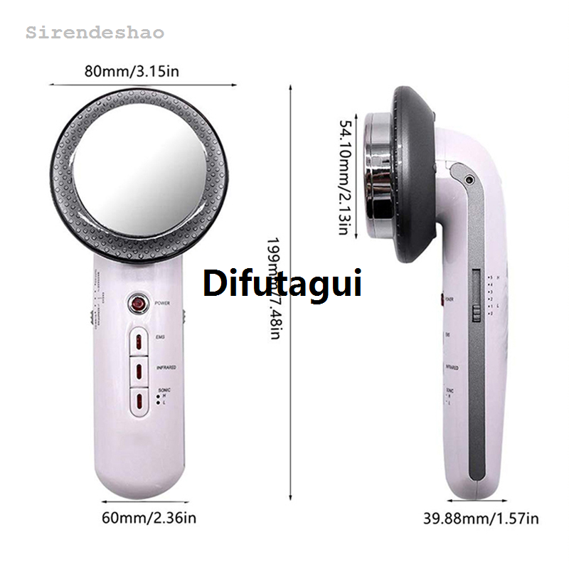 Difutagui 3 in 1 Ultrasonic Electric EMS Ion Infrared Massager Portable Hot Selling Original Eliminate Fat Removal Machine Massage Machine