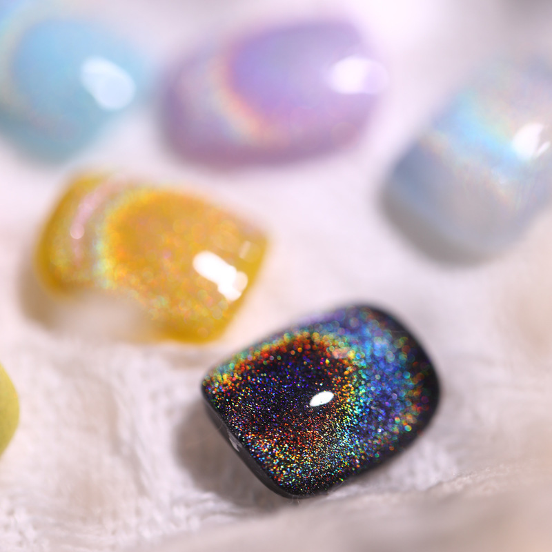 New cat's eye nail gel crystal universal rainbow cat eye gel versatile high-end nail salon cat's eye nail polish glue