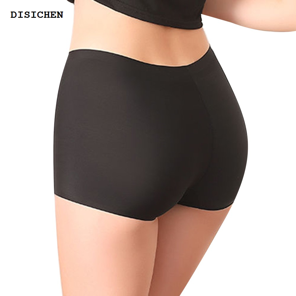 DISICHEN Seamless Soft Boxers Women Ice Silk Ultra-thin Underwear Lingerie Knicker Panties Short Under Skirt Cozy Boyshort Women Panties