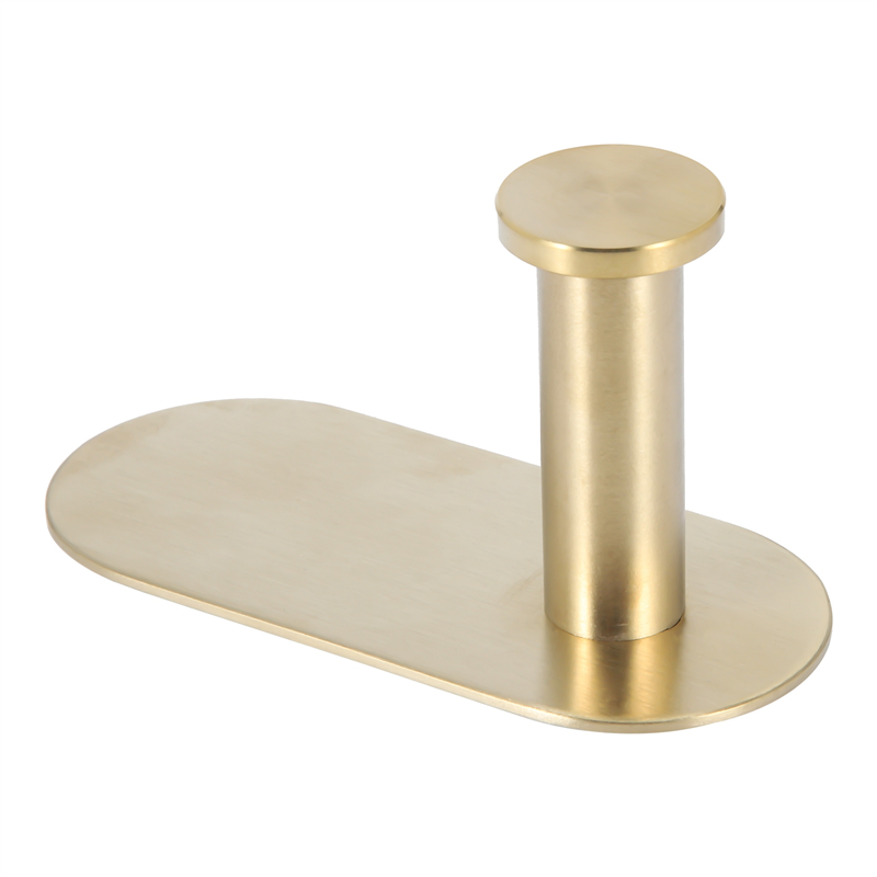 Wall Mounted Hand Towel Bar Rack Brushed Gold Stainless Steel Round Toilet Paper Holder Hook Hardware Accessories,10cm