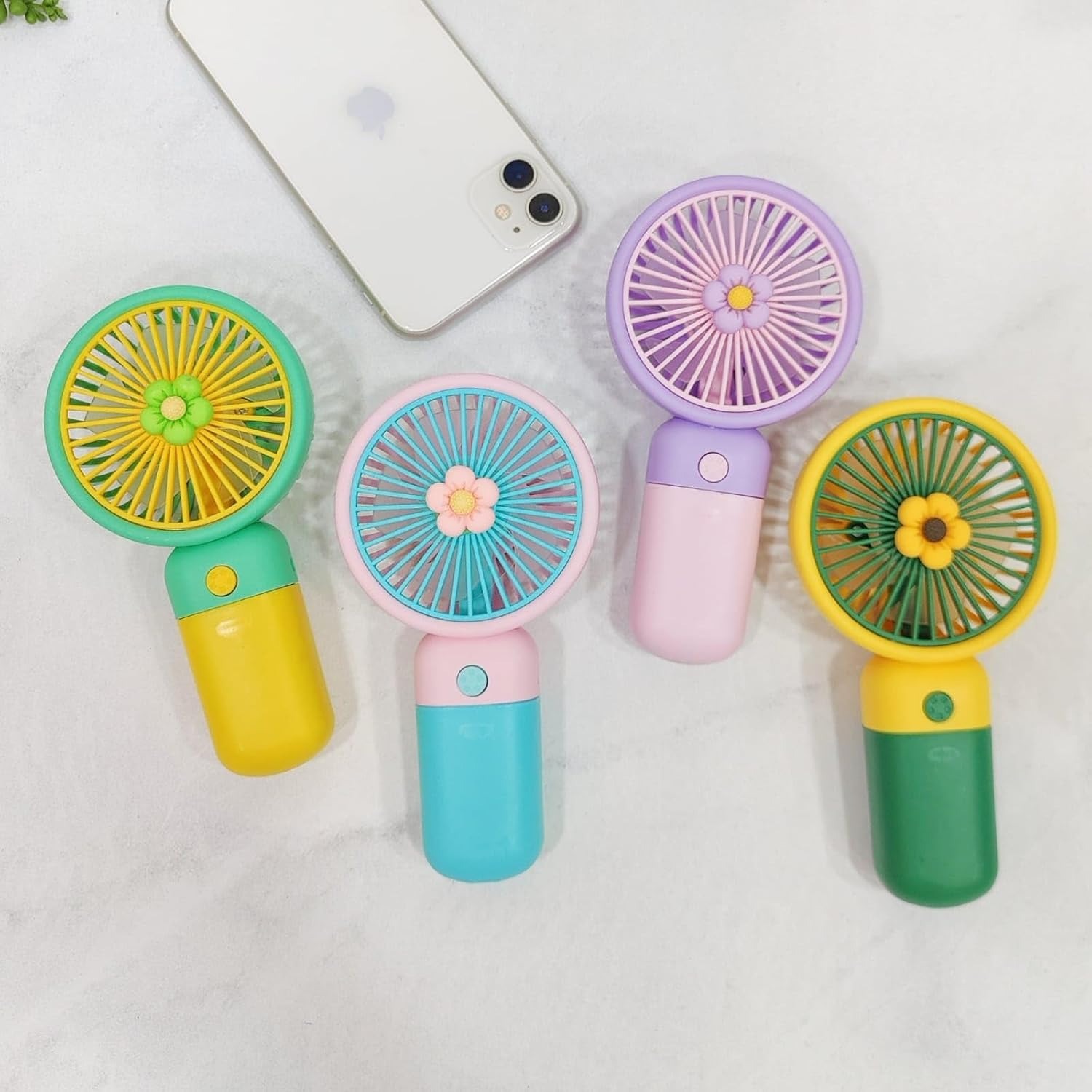 Mini USB Portable Handled Fan - 3 Speed Adjustable Fan USB Rechargeable