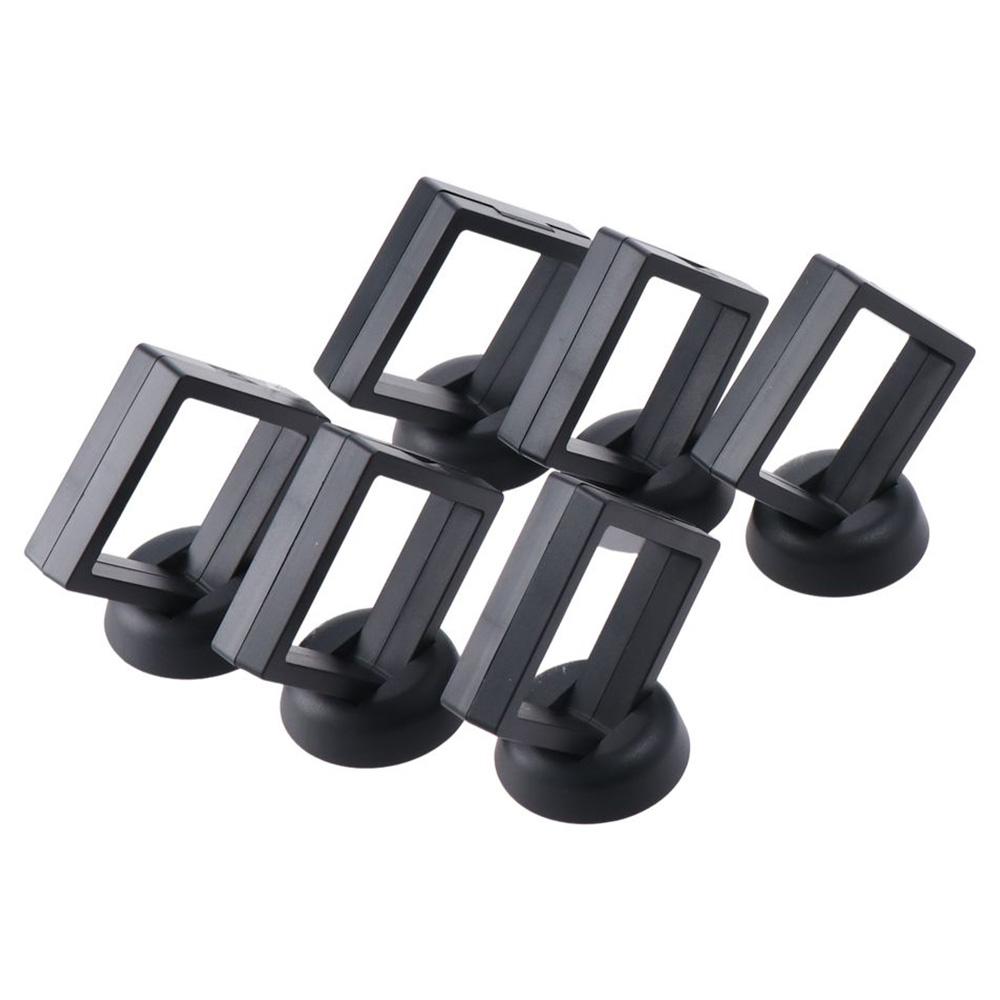 10 pcs Fashion Black Transparent Film Display Box Square with Base Storage Display Box Black Square Display Box Home