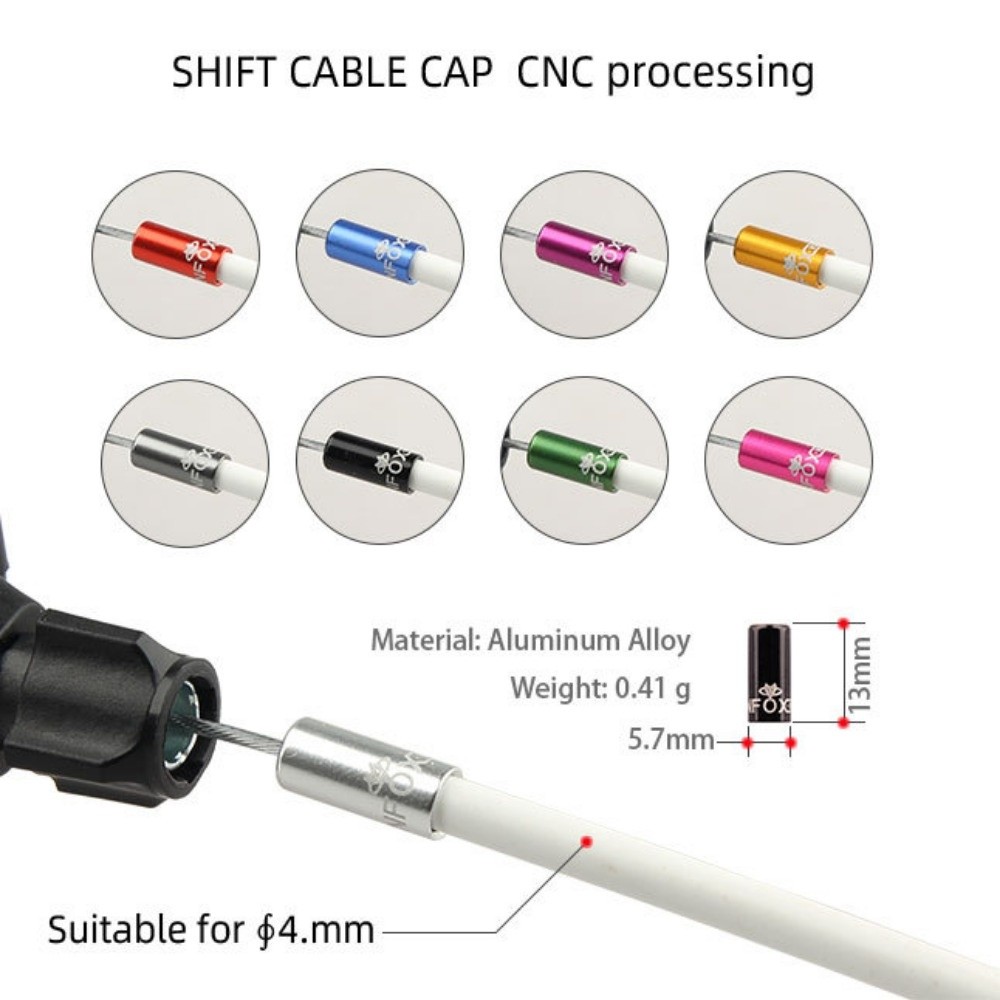 10PCS High Quality Aluminum Alloy Wire Tube Cap 4mm/5mm Multicolors Mountain Bike Shift Brake Cap Folding Road Bike Parts