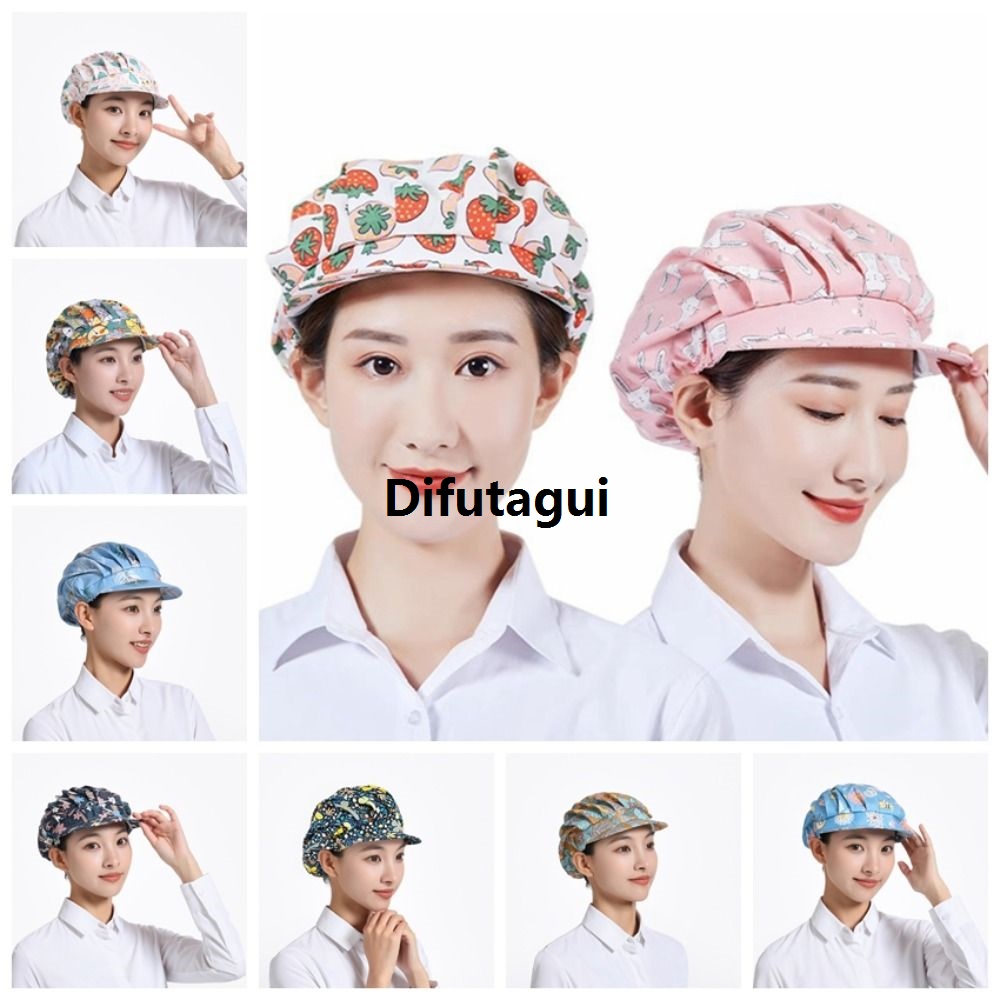 Difutagui 2025 New Women's caps, kitchen anti-hair loss caps, protective New whole cloth, reusable work hygiene, adjustable dust caps, men