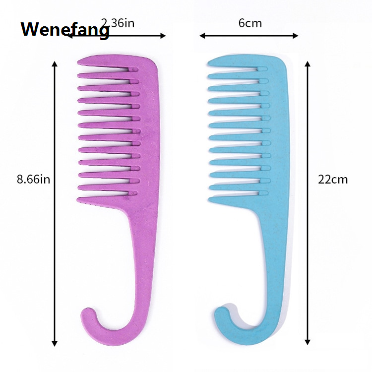 Wenefang Solid Wheat Straw Hook Anti-screw Curly Hair Brush Activity Gym Untangling Makeup Comb Things Health Care Tools for Baby Women