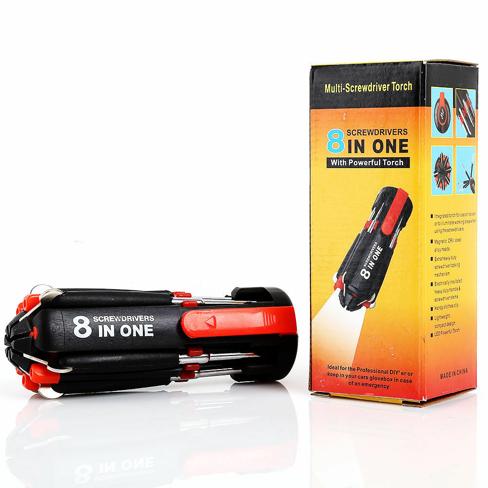 Multi Portable Screwdriver Tools Set with 6 LED Torch