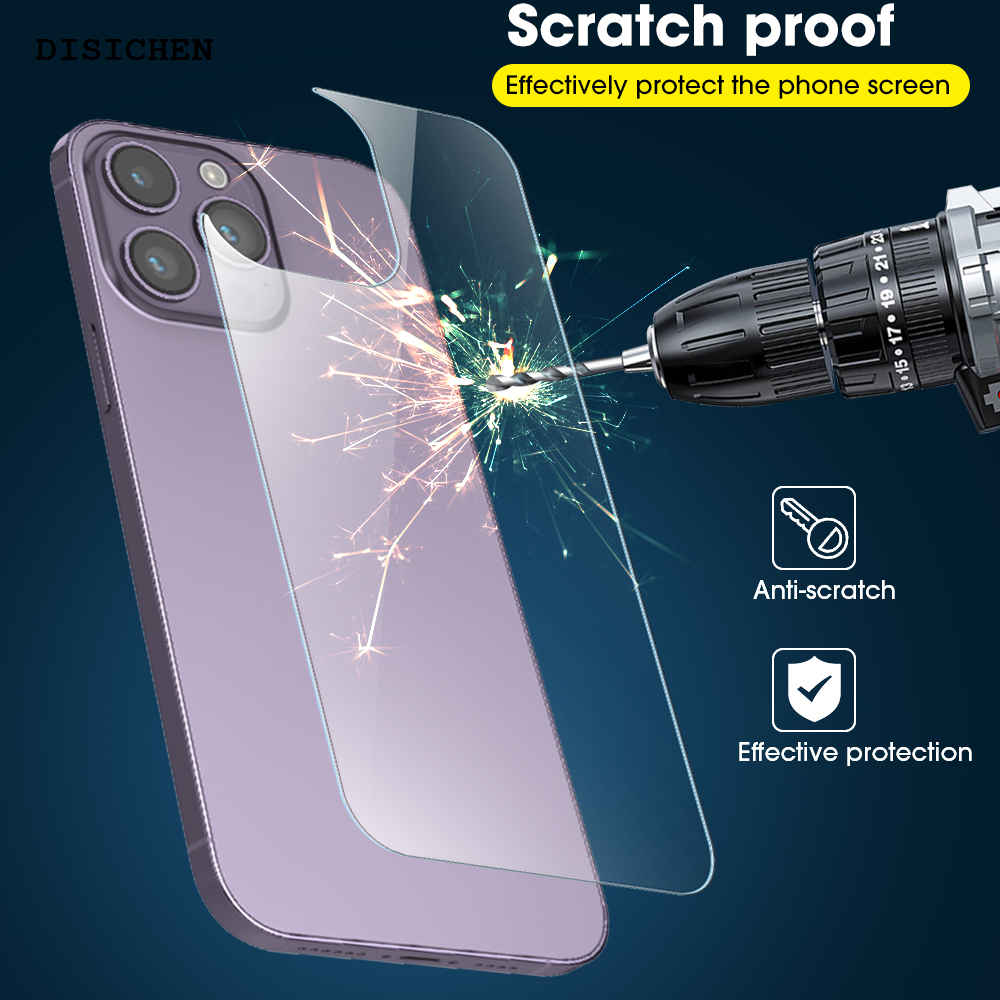 DISICHEN Luxury Tempered Glass Back Film For iPhone 14 Pro Max iPhone14 Clear Full Cover Protective Screen Protector For iPhone 14Pro Max 14Plus