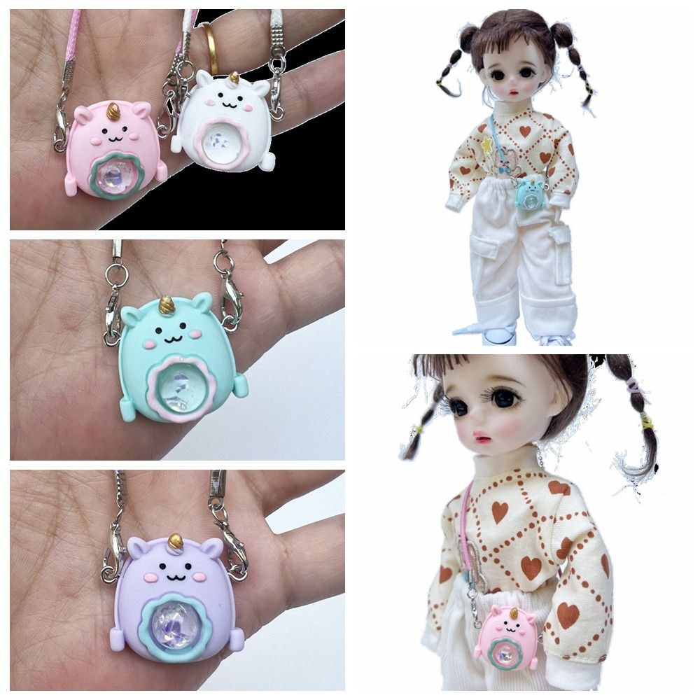 Cute Cartoon Animal Dollhouse Mini Bag Miniature Bag Plastic Cartoon Doll Shoulder Bag Colorful Mini Cute Plush Doll Bag OB11 Doll Accessories