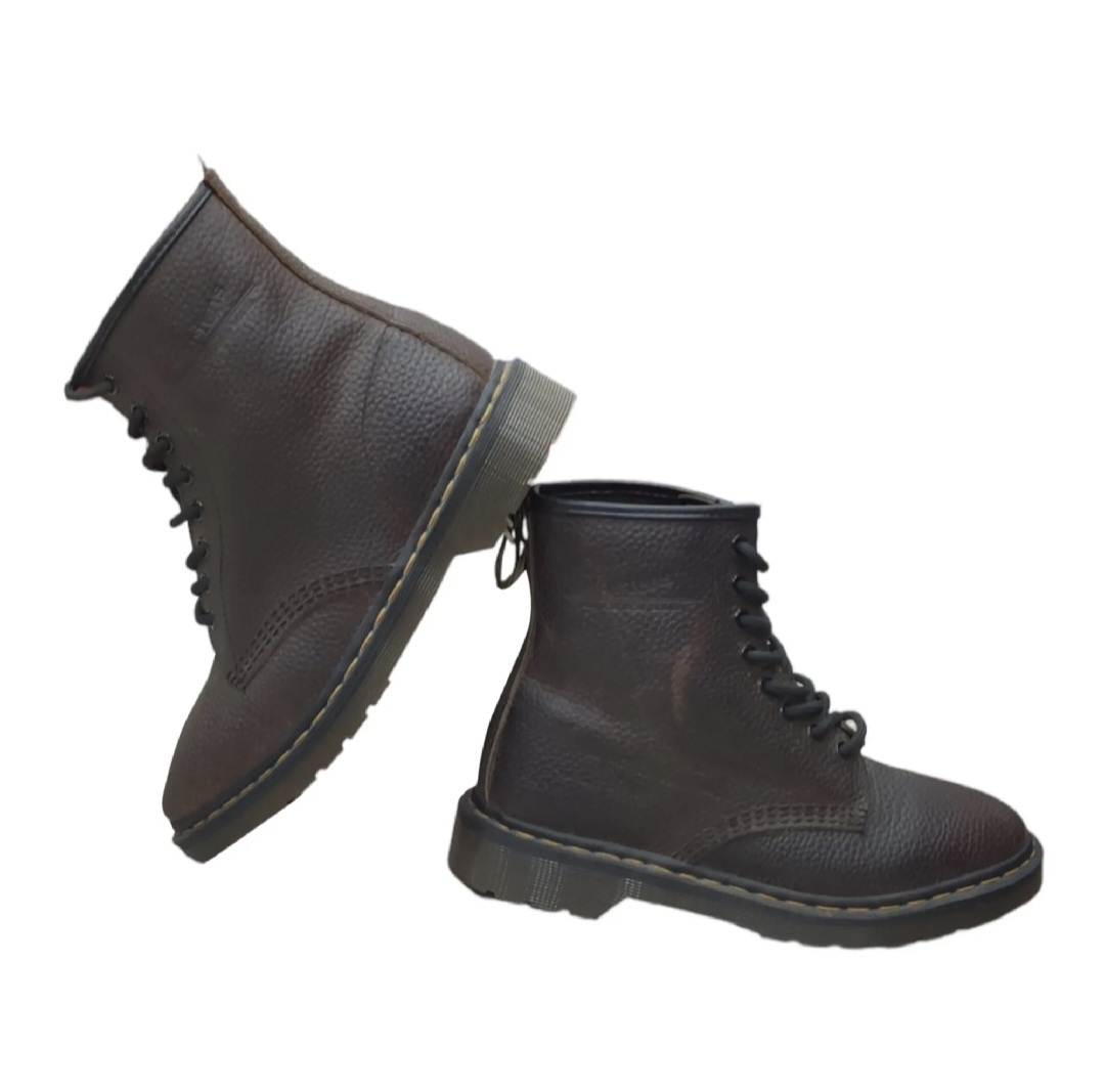 Brown Premium Leather lace up Solid Boot for Men (AIE-1)