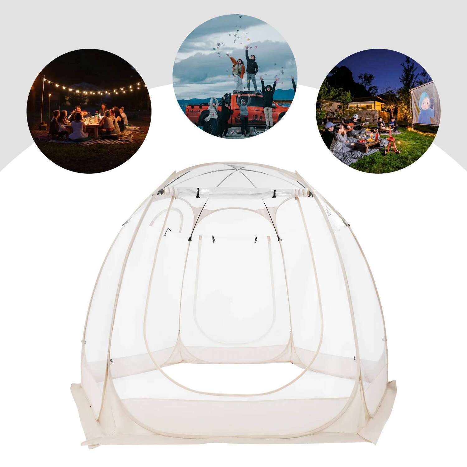 Pop Up Bubble Igloo Winter Garden Courtyard Proposal Large Star Tent, Camping Tent For Lawns