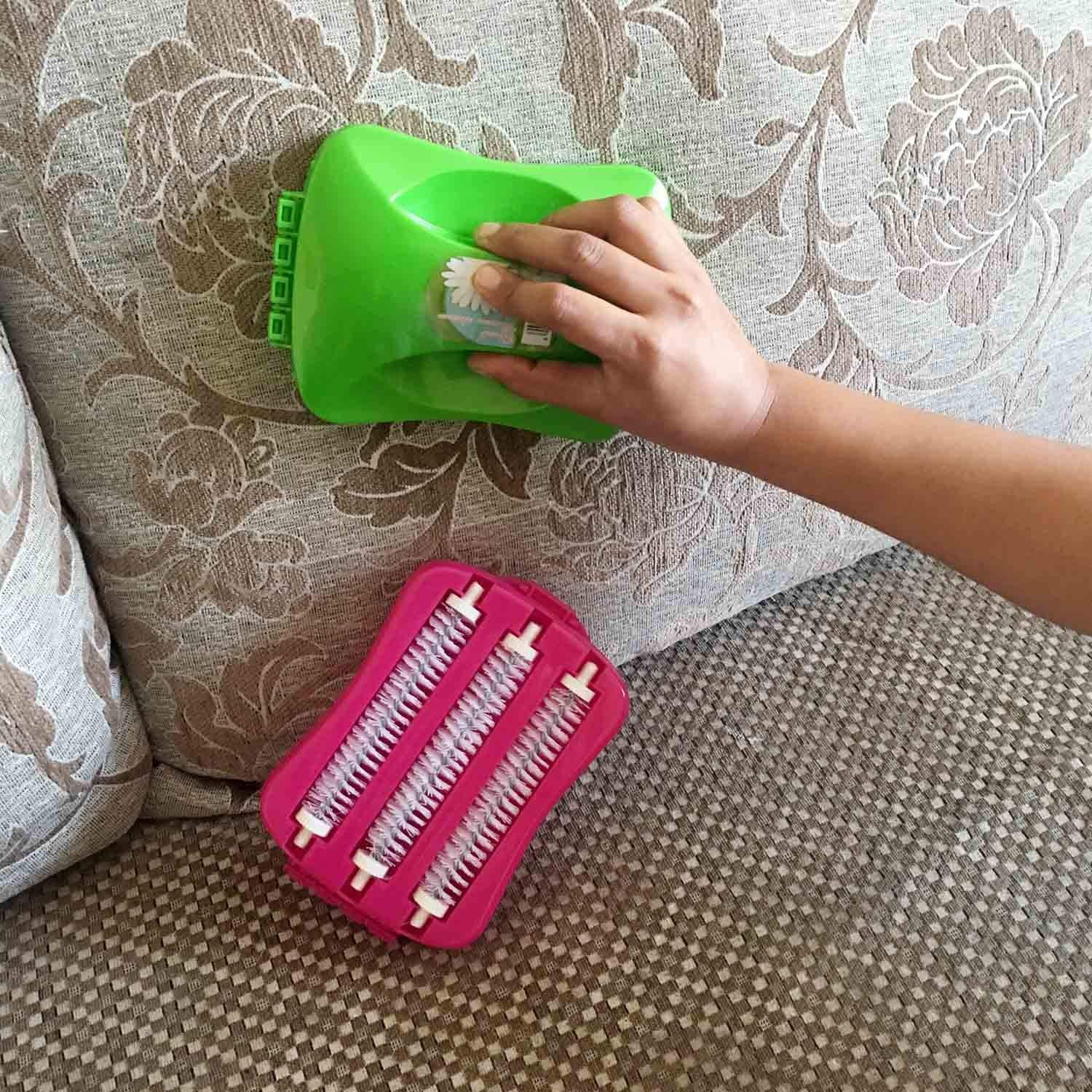 Portable Carpet Sweeper Roller Brush With Easy Grip Adjustable Handle (Pack of 1)