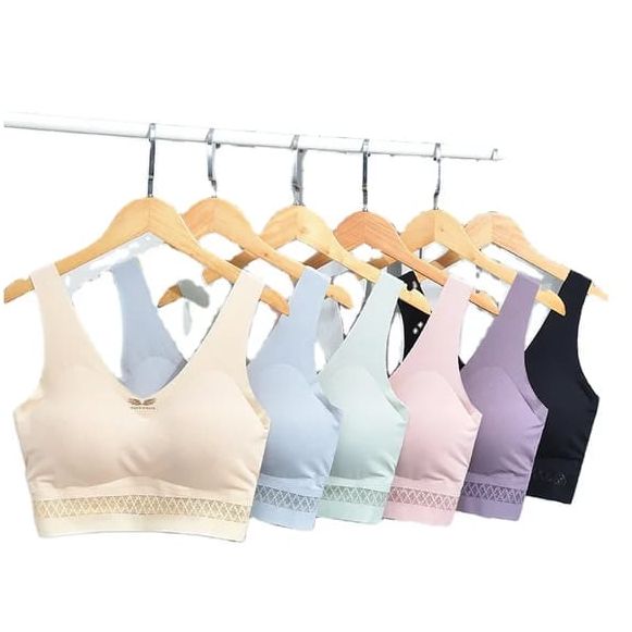 women seamless ice silk bra lifting bralette Underwear push u p yoga vest bra