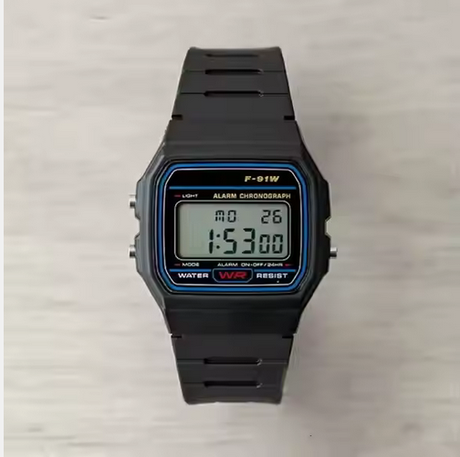 Classic Style square Electronic Watch Multifunctional Luminous Alarm Clock Waterproof Men's Electronic Watch - Sold By Watch House
