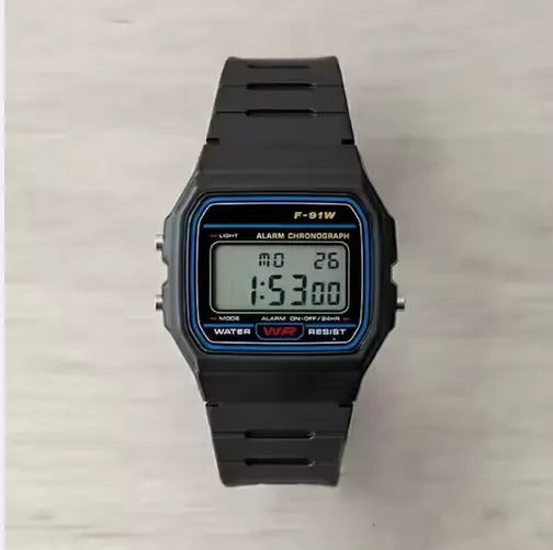 Classic Style square Electronic Watch Multifunctional Luminous Alarm Clock Waterproof Men's Electronic Watch - Sold By Watch House