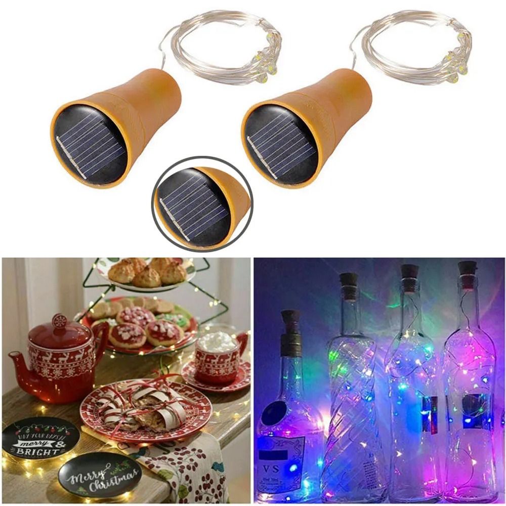 New 10LED 20LED Solar Lights Cork Shape Home Decoration Fairy Lights Light String Wine Bottle Lights