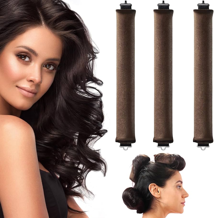 3 IN 1 Velvet Hair Curlers Easy Hair Curlers No Heat Hair Rollers Sleep Curling Stick