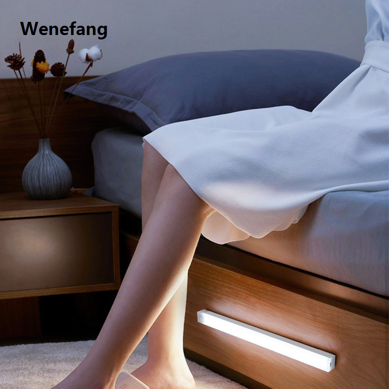 Wenefang Type C Rechargeable Motion Sensor LED Bar Light Induction Bargain price Night Light Portable Magnetic Cabinet Lamp for Kitchen