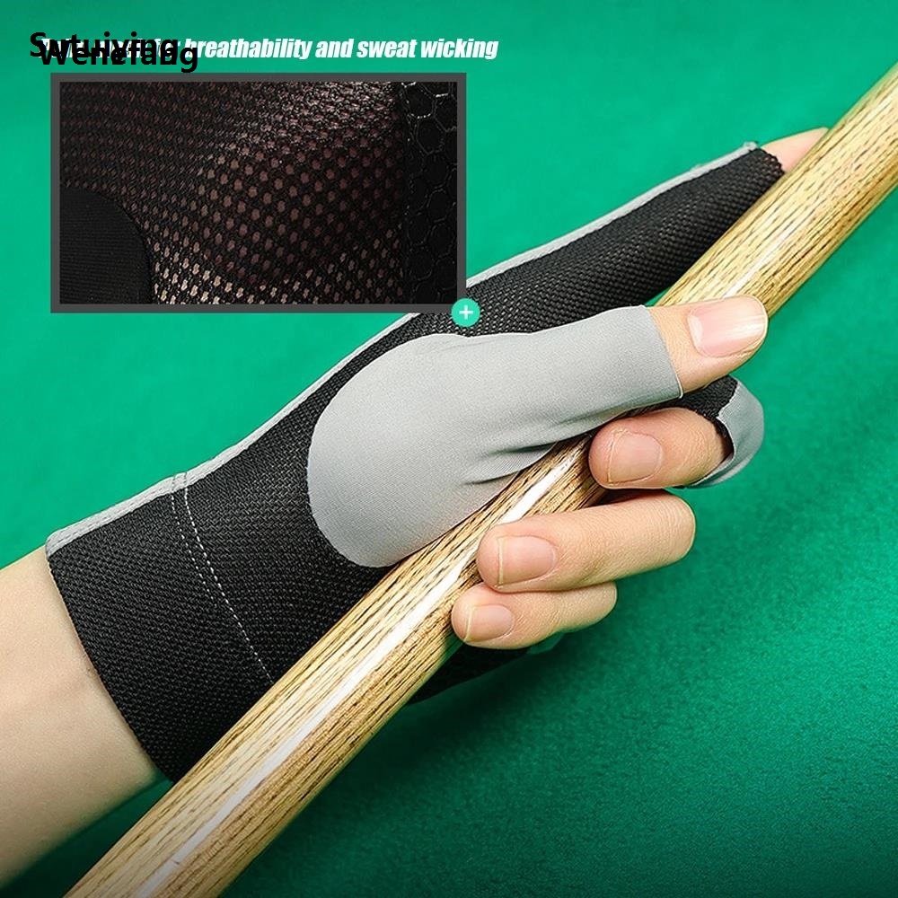 Wenefang Sutuiying 1Pcs 3 Fingers Pool Gloves Left Hand Shooters Snooker Cue Sport Fashion Bargain price Glove Show Gloves Predator for Women Men Billiard Shooters
