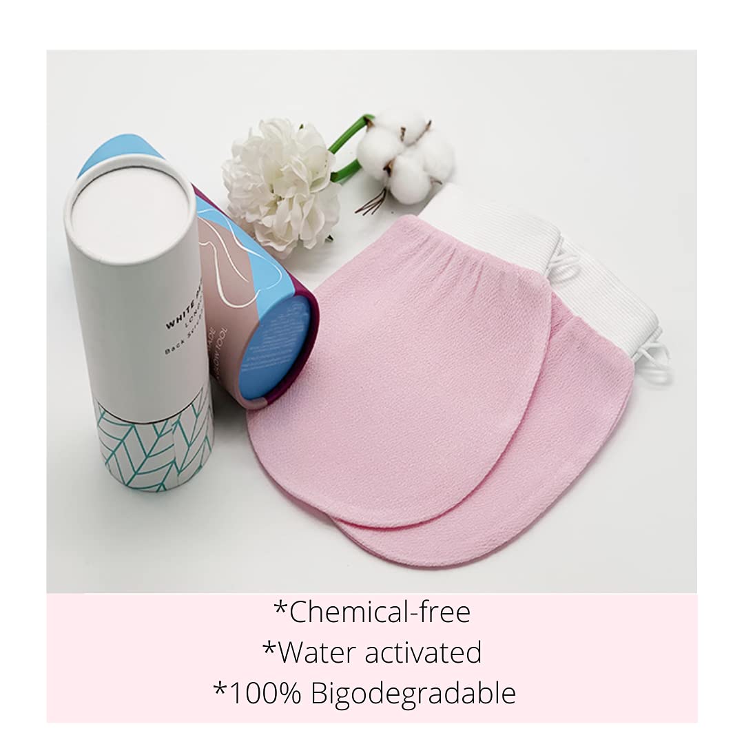 Exfoliating Glove Made with Viscose, Biodegradable Fiber Exfoliating ( Color May Vary )
