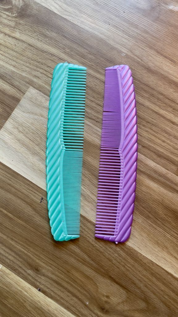 Sparkle Fine & Wide Tooth Hair Comb For Men & Women - 2pc Set