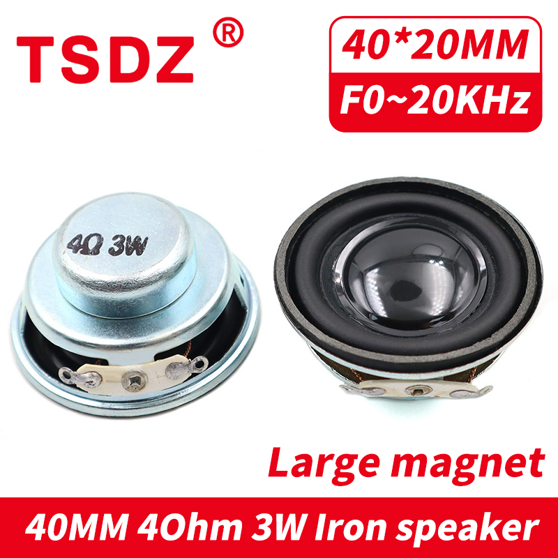 2Pcs/lot 40MM 4Ohm 3W Portable Audio Speaker 1.5 Inch HiFi Large magnet Full Range 40 MM Speaker For Bluetooth Loudspeaker DIY
