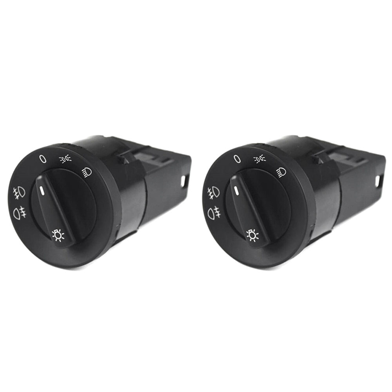 JINMY 2X Headlight Switch Fog Lamp Control Switch 1C0941531A for Golf MK4 - and Models