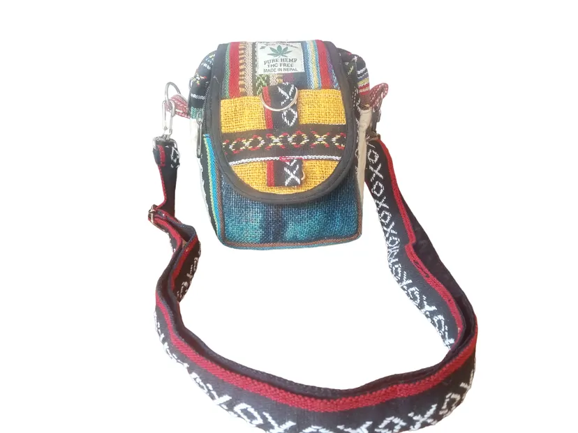 RHB 55 Handmade Hemp & Cotton Side Bag For Unisex