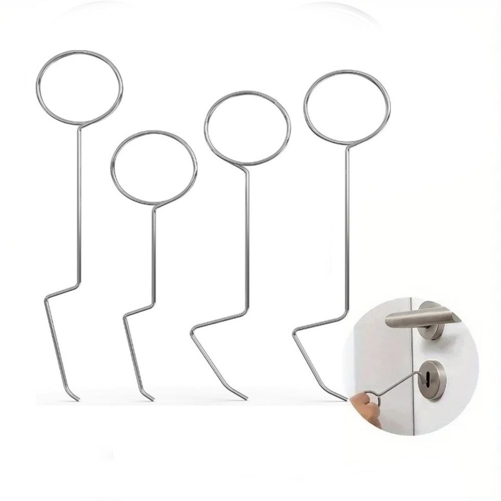 4pcs Portable High-quality Locksmith Tool Kit Stainless Steel with Hooks Wrench Tool Outdoor Use Unlocking Doors Tool Disassembly and Pickin
