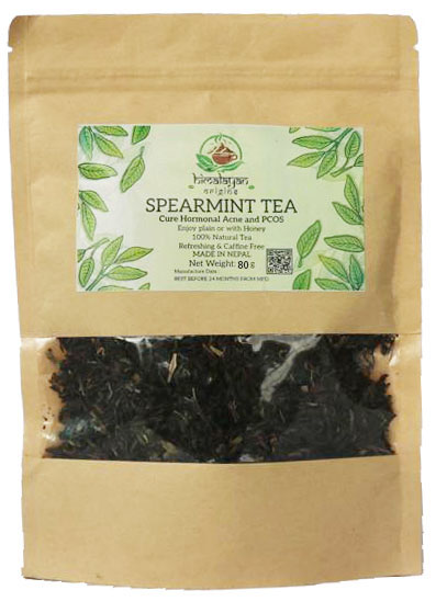 Spearmint Tea 80g for PCOS & Stress Relief, Hormonal Balance | Caffeine-Free Herbal Tea